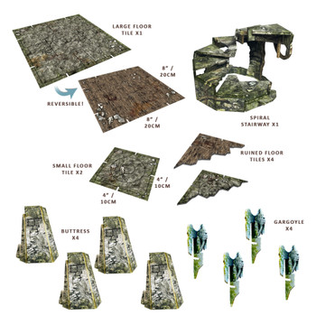Fantasy Dungeon Terrain Floor Tile Pack - Battle Systems Immersive Scenery for D&D DND Maladum Pathfinder RPGs Full Color Heavy Duty Cardstock Printed Both Sides Fantasy Dungeon Terrain Floor Tile Pack - Battle Systems Immersive Scenery for D&D DND Maladum Pathfinder RPGs Full Color Heavy Duty Cardstock Printed Both Sides