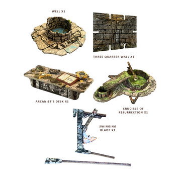 Fantasy Dungeon Terrain Vaults of Enveron Accessories - Battle Systems Immersive Scenery for D&D DND Maladum Pathfinder RPGs Full Color Heavy Duty Cardstock Printed Both Sides Fantasy Dungeon Terrain Vaults of Enveron Accessories - Battle Systems Immersive Scenery for D&D DND Maladum Pathfinder RPGs Full Color Heavy Duty Cardstock Printed Both Sides