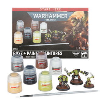 40k Ork Boyz + Paints Set