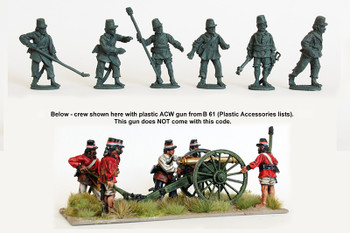 War of the Triple Alliance (1864-70) Paraguayan Artillery Laying Piece (6 Crew, Comes w/o Gun - Available to Order