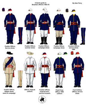 War of the Triple Alliance (1864-70) Brazilian Fusilier Command Advancing - Available to Order