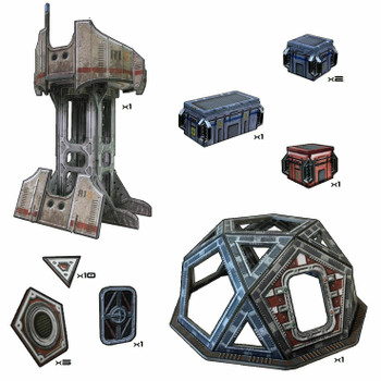 Battle Systems Sci-fi Terrain Outlands Explorer Station - 28-35mm RPG / Wargames / 40k Necromunda Card Scenery