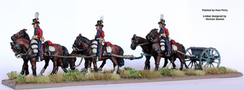 Napoleonic Danish-Norwegian Army 6 Horse Limber Team 1803-08 - Available to Order