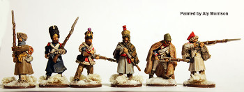 Napoleonic French Infantry in Varied Uniforms / Clothing, Skirmishing, Retreat from Moscow, 1812 - Available to Order