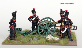 Napoleonic French Line Horse Artillery in Kinski Coats Loading 4pdr - Available to Order