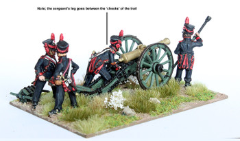 Napoleonic French Foot Artillery Aiming 8pdr, pre-1812 Uniform - Available to Order