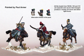 Napoleonic French Light Cavalry in Shakos & Russian Caps, Retreat from Moscow - Available to Order