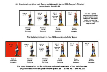 Napoleonic Confederation of the Rhine (6th Regt.) Reuss & Waldeck Command Advancing, Campaign Dress 1809-13 - Available to Order