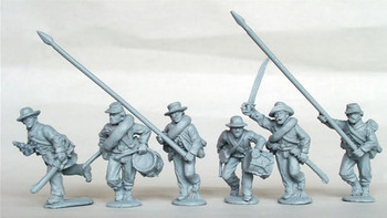 ACW Confederate Infantry Command Running - Available to Order