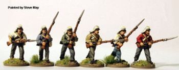 ACW Early Infantry in Shirts & Havelocks, Advancing - Available to Order