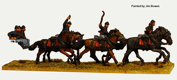 ACW Union 6 Horse Limber Team Galloping - Available to Order