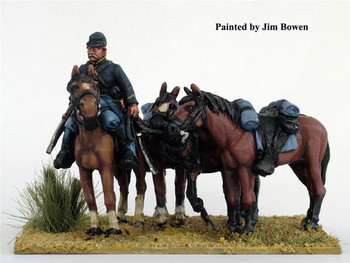 ACW Union Horse Holder, Plus 4 Horses - Available to Order