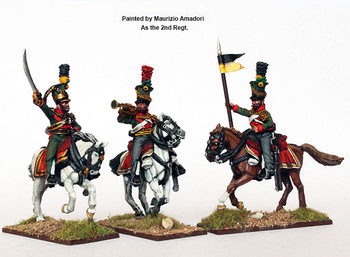 Napoleonic Austrian Uhlan Command Galloping - Available to Order
