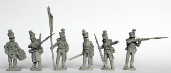 Napoleonic Austrian "German" Infantry Command in Shakos Standing - Available to Order