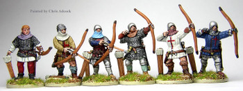 Agincourt Veteran Archers Nocking & Loosing High, Some in Mail & Partial Plate Armour - Available to Order