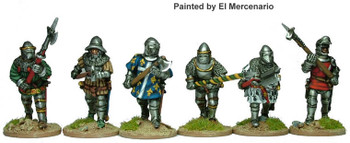 Agincourt Dismounted Men at Arms Advancing w/ Polearms - Available to Order