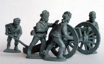AWI British Royal Artillery in Cap-Hats Running Up 6pdr - Available to Order