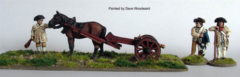 AWI Limbered 3pdr 'Butterfly' w/ Horse, Driver & 2 Continental Gunner Variants - Available to Order