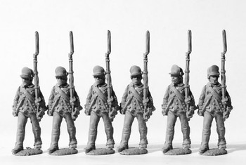AWI American Infantry in Peaked Caps, Advancing, Shouldered Arms - Available to Order