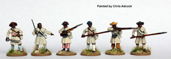 AWI Ethiopian Regiment, 2 Musket Armed Men, 2 Boarding Pikes & 2 w/ Cutlasses - Available to Order