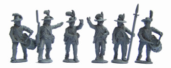 AWI British Infantry Command, Slouch Hats & Cut-Down Coats, Advancing - Available to Order
