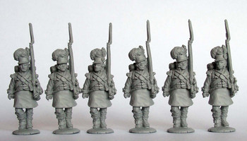 Napoleonic British Highland Infantry, Flank Companies Advancing, Shouldered Arms - Available to Order