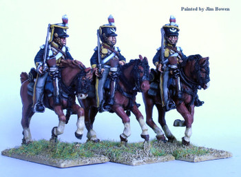 Napoleonic British Light Dragoons, Galloping, Swords Shouldered - Available to Order