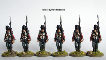 Napoleonic British / KGL Infantry Centre Companies Advancing, Shouldered Arms, Covered Shako - Available to Order