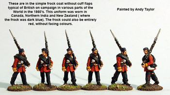 British Intervention Force (1860s) Line Infantry Marching, Campaign Dress, Kilmarnocks & Plain Frock Coats - Available to Order