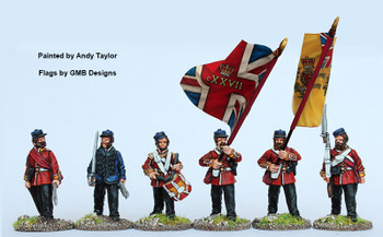 British Intervention Force (1860s) Line Infantry Command Marching, Kilmarnocks - Available to Order