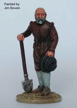 40mm Border Reivers Male Servant w/ Spade - Available to Order