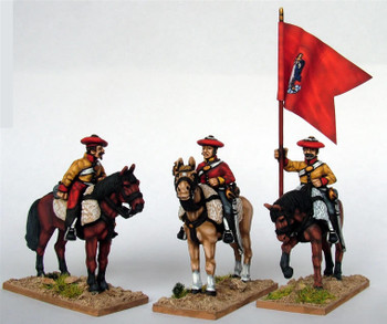 Carlist War Carlists Cavalry Command in Tailed Coatees, Mounted on Standing Horses - Available to Order