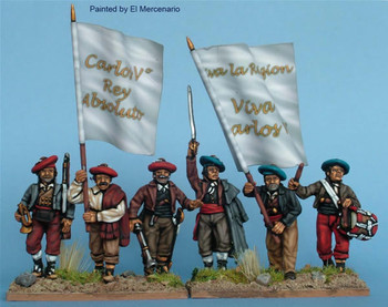 Carlist War Carlists Non-Uniformed Volunteer Command Wearing Basque Bonnets - Available to Order
