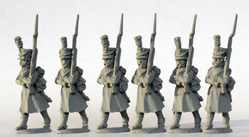 Napoleonic Danish-Norwegian Army Grenadiers Marching, Shakos w/ Bearskin Plates, Greatcoats 1812-14 - Available to Order