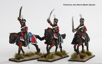 Napoleonic Danish-Norwegian Army Danish Hussars Attacking, Wearing Pelisses 1813-14 - Available to Order