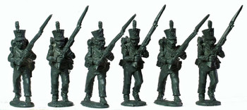 Napoleonic Dutch Belgian Jagers / Chasseurs Flank Companies Advancing High-Porte - Available to Order
