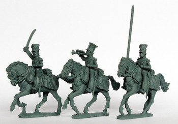 Napoleonic Duchy of Warsaw Uhlan Command Covered Czapka, Horses w/ Swallowtail Saddlecloths - Available to Order