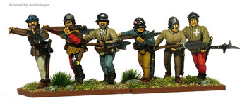 European Armies Helmeted Halberdiers / Pikemen Attacking w/ Levelled Weapon - Available to Order