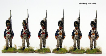 Napoleonic 1806 Prussian Army Grenadiers Marching (Round Cuffs) - Available to Order