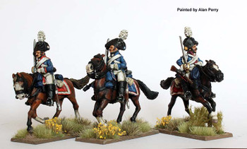 Napoleonic 1806 Prussian Army Dragoons Galloping, Swords Shouldered (Square Saddlecloths) - Available to Order