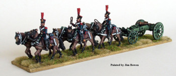 Napoleonic French Guard 6 Horse Limber Team w/ 12pdr, Walking - Available to Order