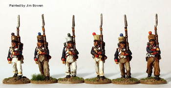 Napoleonic French Fusiliers in pre-1812 Campaign Dress, March Attack - Available to Order