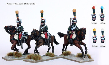 Napoleonic French Gardes d'Honneur, Galloping, Swords Shouldered - Available to Order