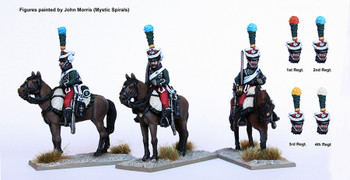 Napoleonic French Gardes d'Honneur, Swords Shouldered on Standing Horses - Available to Order