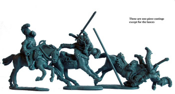 Napoleonic French Light Horse Lancers of the Line Hit by Canister / Volley - Available to Order
