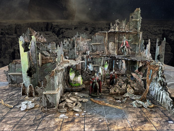 Battle Systems Sci-fi Terrain Ruined Catacombs - 28-35mm RPG / Wargames / 40k Necromunda Card Scenery