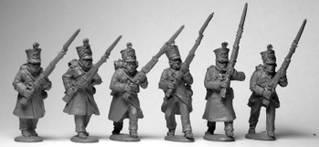 Napoleonic French Line Fusiliers Advancing, Highporte in Greatcoats - Available to Order