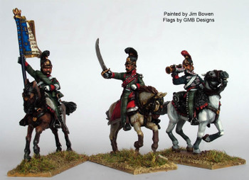 Napoleonic French 1st Chasseurs a Cheval Command Galloping - Available to Order