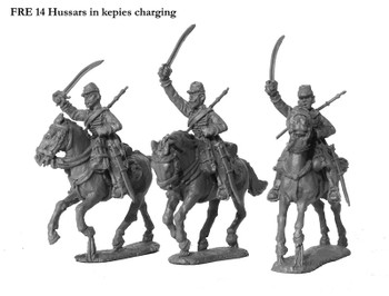 Franco-Prussian War French Hussars / Chasseurs a Cheval in Kepis, Charging - Available to Order