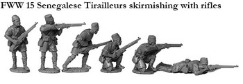 WWII French Senegalese Tirailleurs Skirmishing w/ Rifles - Available to Order